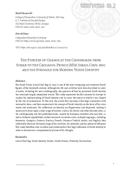 (PDF) The Pioneer of Change at the Crossroads from Sinjar to the ...