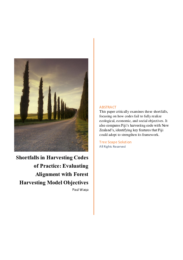 (PDF) Shortfalls in Harvesting Codes of Practice: Evaluating Alignment ...