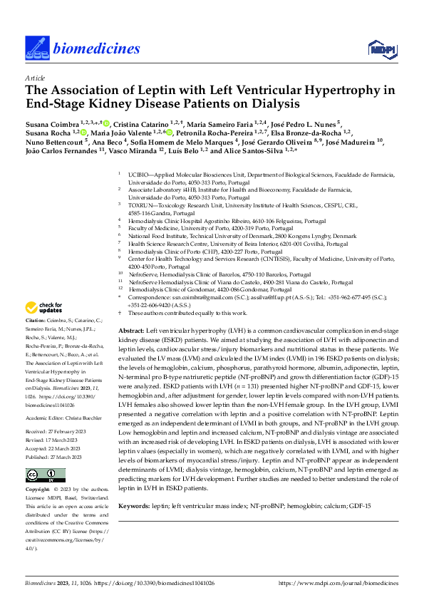 (PDF) The Association of Leptin with Left Ventricular Hypertrophy in ...