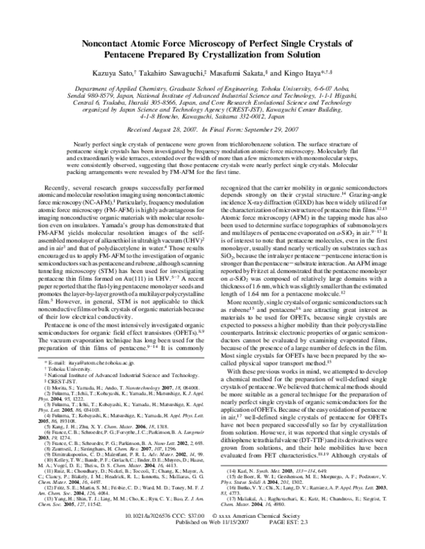 (PDF) Noncontact Atomic Force Microscopy of Perfect Single Crystals of ...