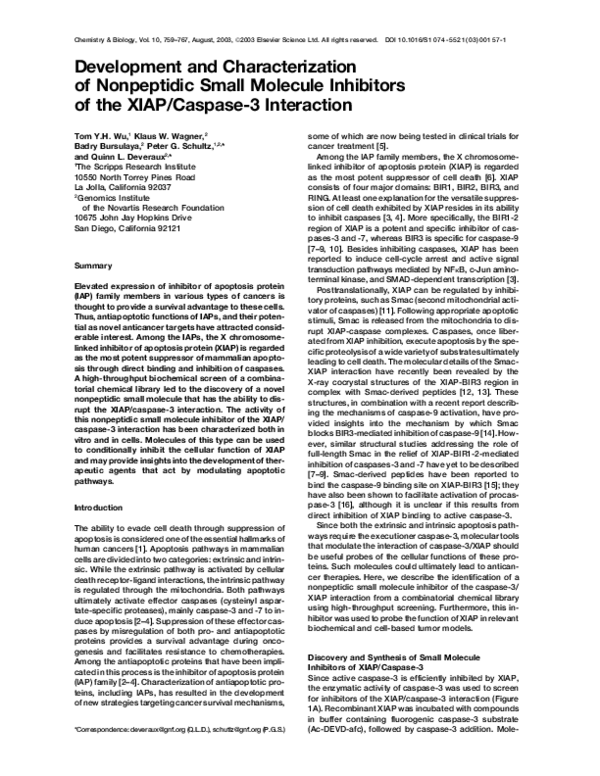 (PDF) Development and Characterization of Nonpeptidic Small Molecule ...
