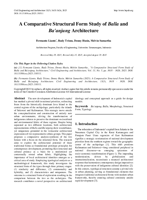(PDF) A Comparative Structural Form Study of Balla and Ba'anjung ...