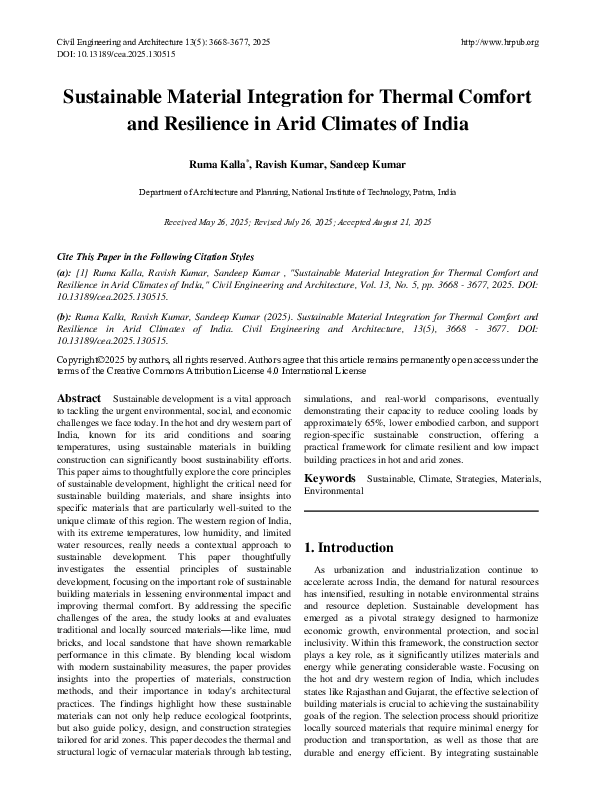 (PDF) Sustainable Material Integration for Thermal Comfort and ...