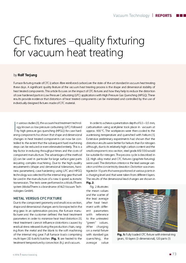 (PDF) CFC fixtures –quality fixturing for vacuum heat treating