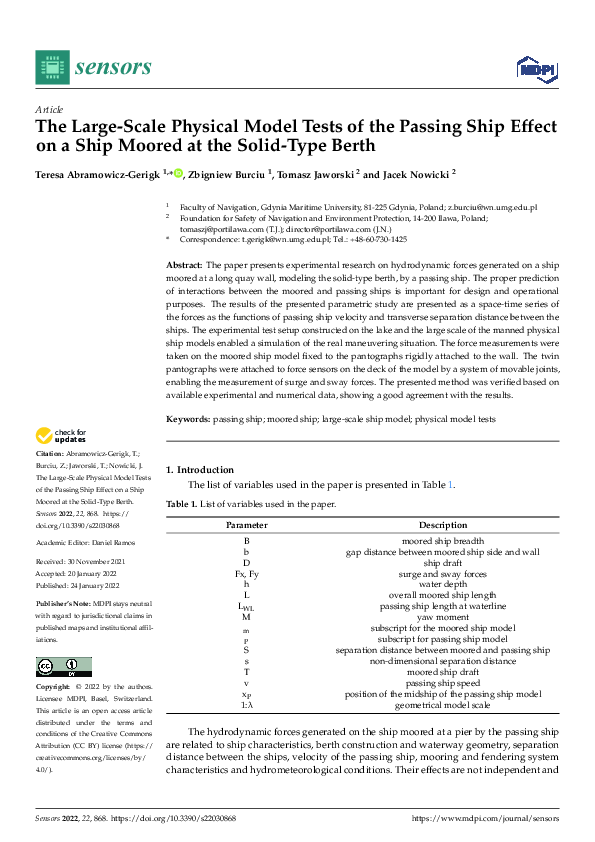 (PDF) The Large-Scale Physical Model Tests of the Passing Ship Effect ...