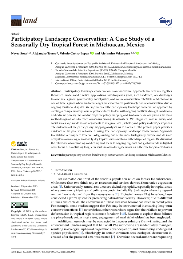 (PDF) Participatory Landscape Conservation: A Case Study of a ...