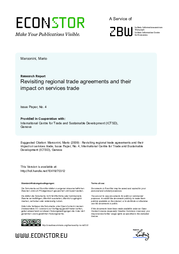 (PDF) Revisiting Regional Trade Agreements and Their Impact on Services ...