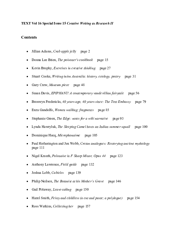 (PDF) Creative Writing as Research II