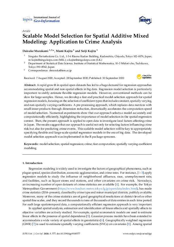 (PDF) Scalable Model Selection for Spatial Additive Mixed Modeling ...