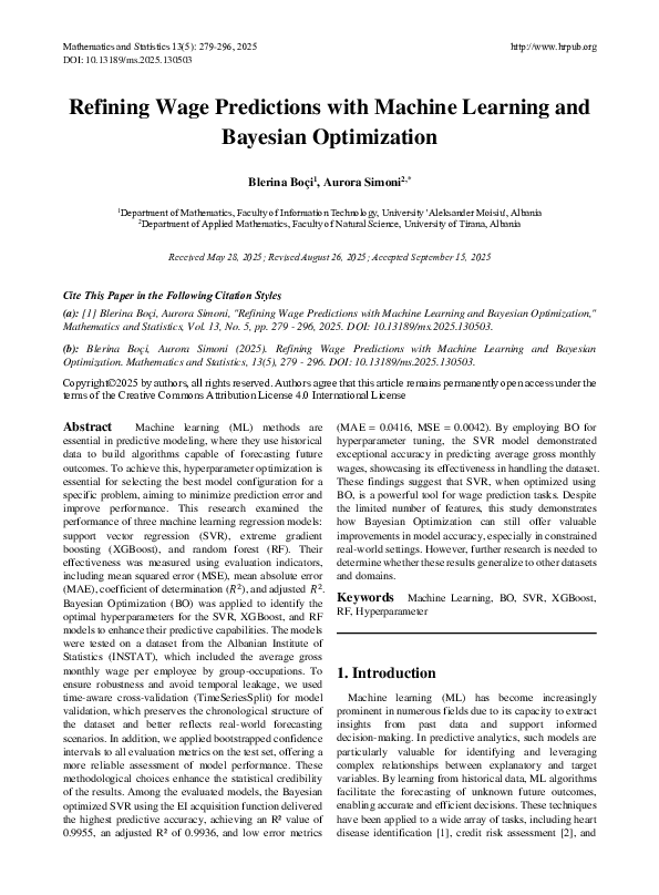 (PDF) Refining Wage Predictions with Machine Learning and Bayesian ...