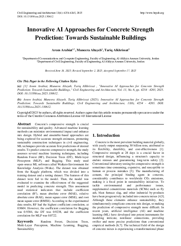 (PDF) Innovative AI Approaches for Concrete Strength Prediction ...
