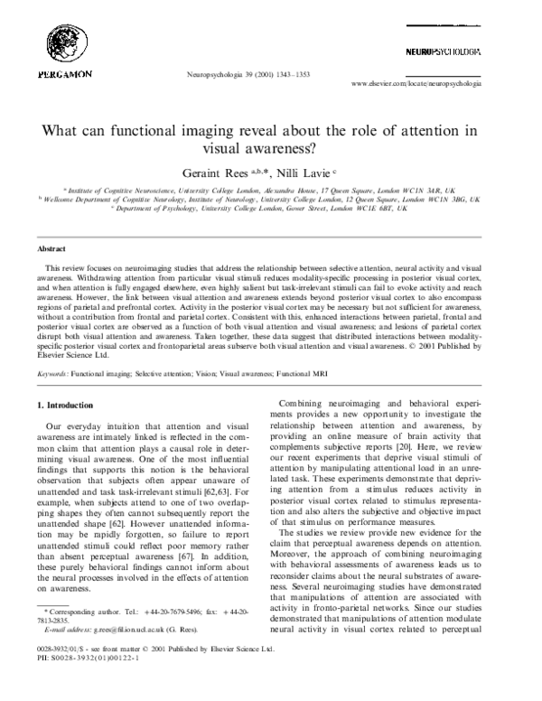 (PDF) What can functional imaging reveal about the role of attention in ...