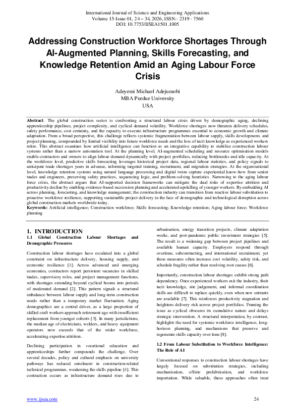 (PDF) Addressing Construction Workforce Shortages Through AI-Augmented ...