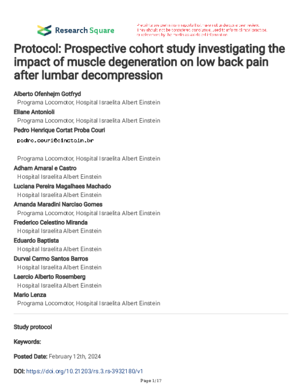 (PDF) Protocol: Prospective cohort study investigating the impact of ...