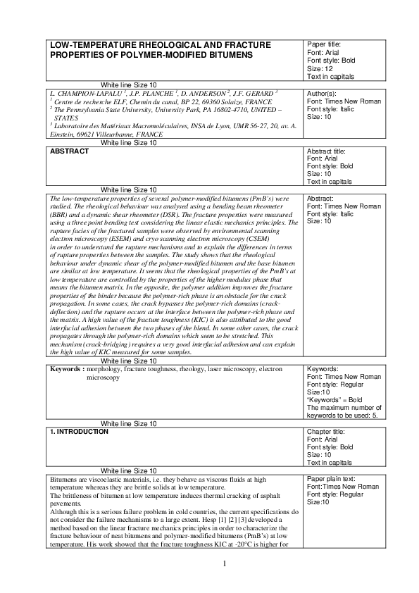 (PDF) Low-Temperature Rheological and Fracture Properties of Polymer ...