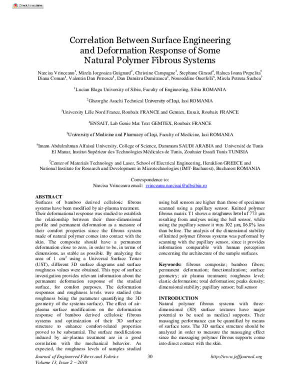 (PDF) Correlation between Surface Engineering and Deformation Response ...