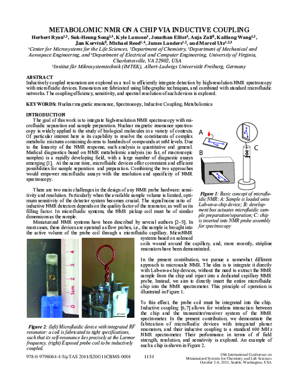 (PDF) Metabolomic NMR on a Chip via Inductive Coupling