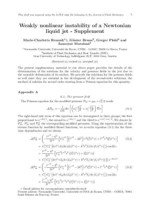 (PDF) Weakly nonlinear instability of a Newtonian liquid jet