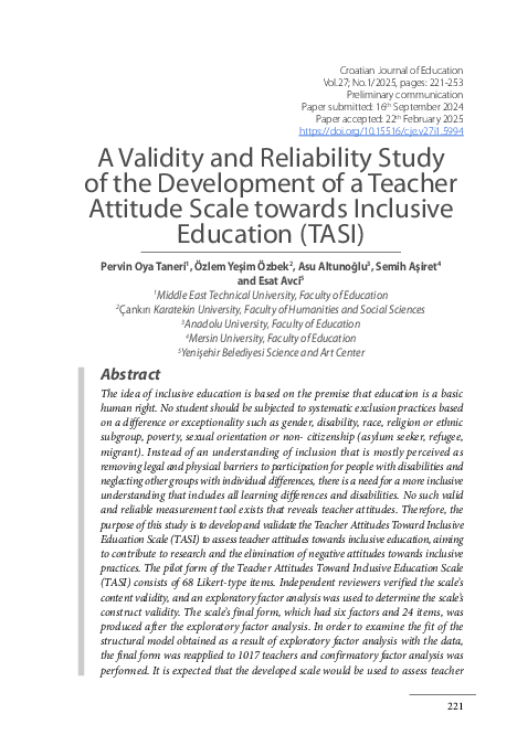 (PDF) A Validity and Reliability Study of the Development of a Teacher ...