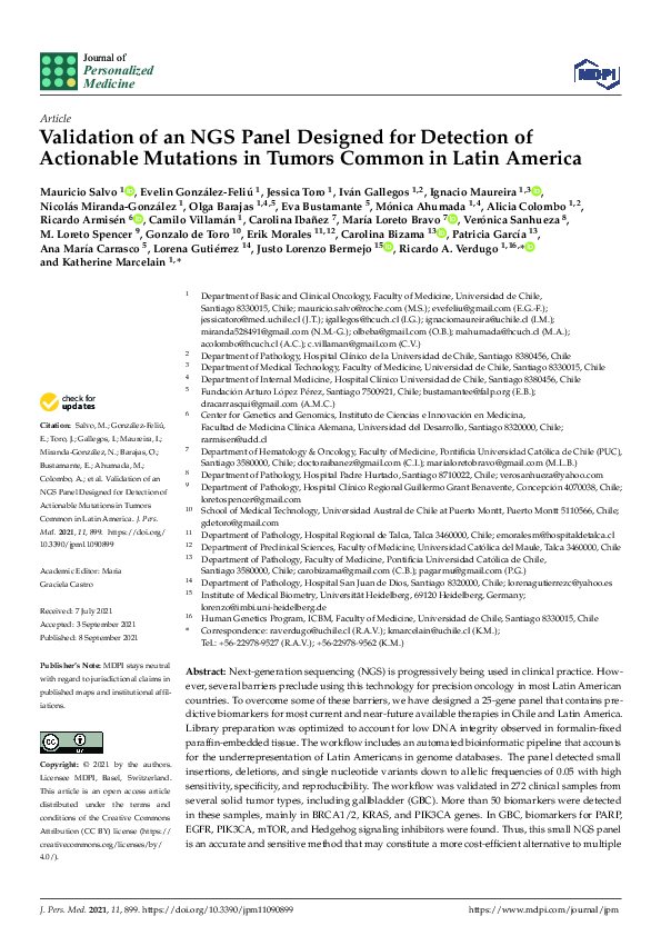 (PDF) Validation of an NGS Panel Designed for Detection of Actionable ...