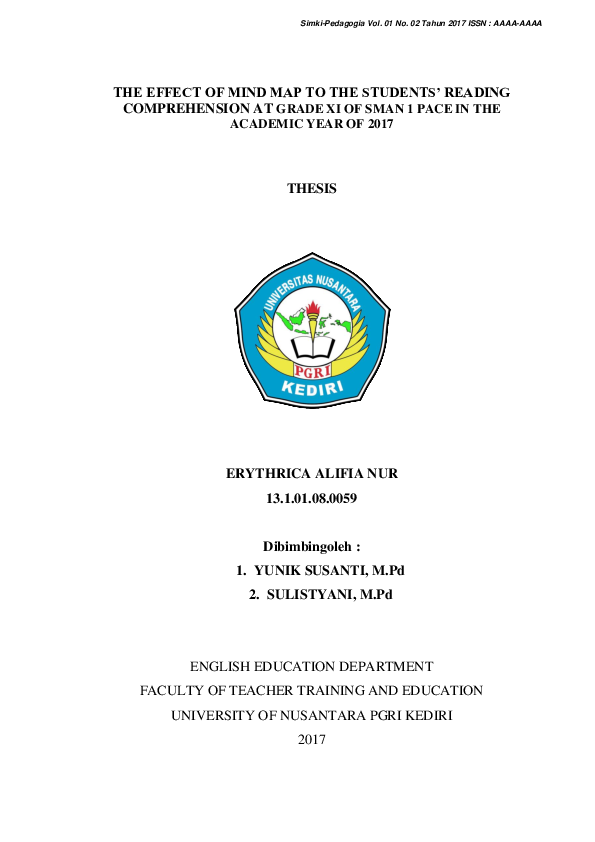 (PDF) The Effect of Mind Map to the Students ’ Reading Comprehension at ...