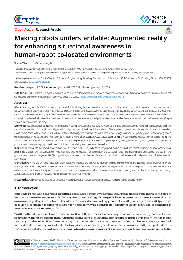 (PDF) Making robots understandable: Augmented reality for enhancing ...