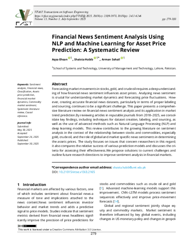 (PDF) Financial news sentiment analysis using NLP and machine learning ...