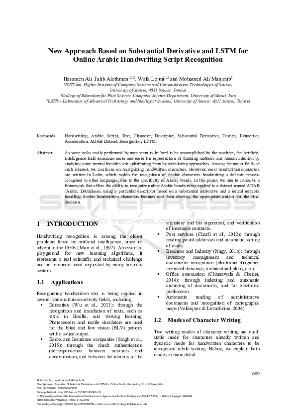(PDF) New Approach Based on Substantial Derivative and LSTM for Online ...