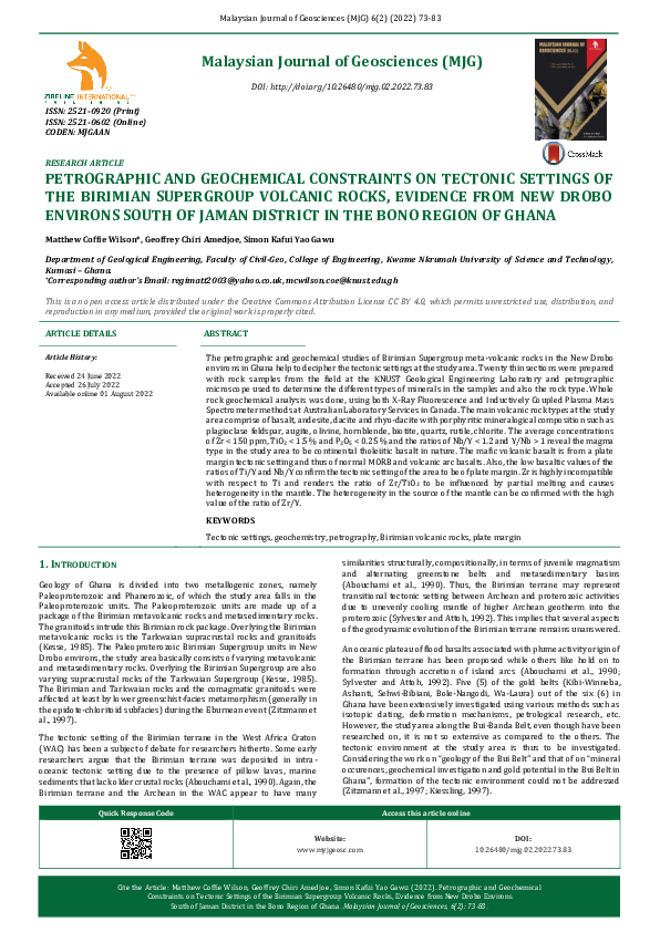 (PDF) Petrographic and Geochemical Constraints on Tectonic Settings of ...