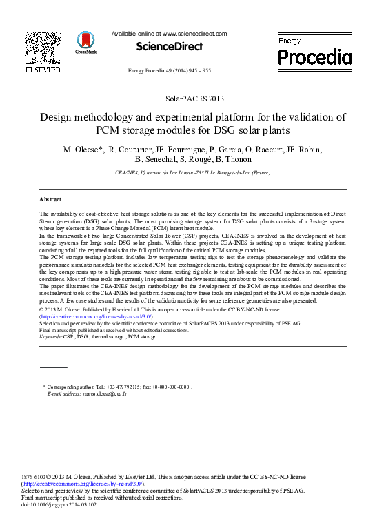 (PDF) Design Methodology and Experimental Platform for the Validation ...