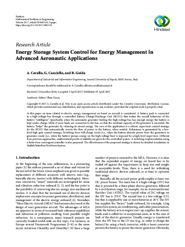 (PDF) Energy Storage System Control for Energy Management in Advanced ...