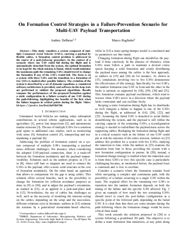 (PDF) On Formation Control Strategies in a Failure-Prevention Scenario ...