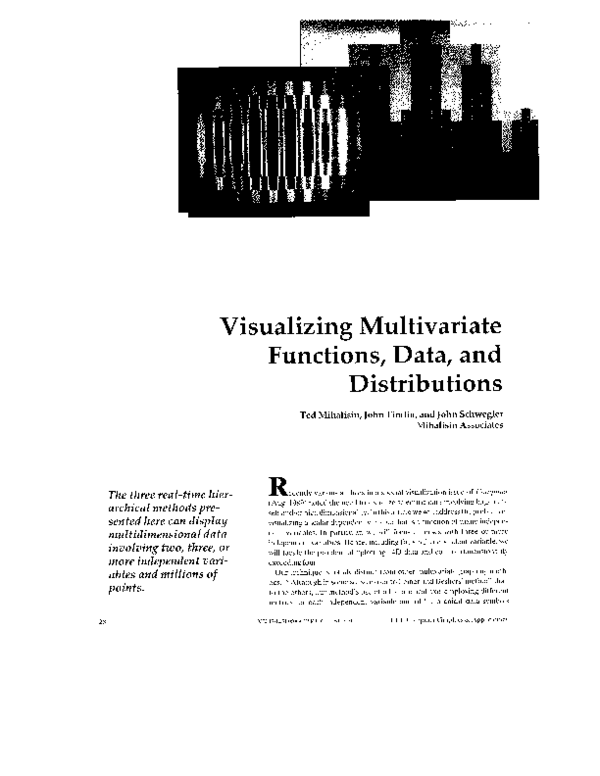(PDF) Visualizing multivariate functions, data, and distributions