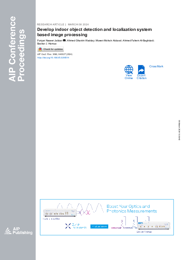 (PDF) Develop Indoor Object Detection and Localization System Based ...