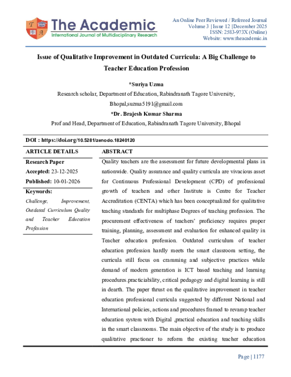 (PDF) Issue of Qualitative Improvement in Outdated Curricula: A Big ...