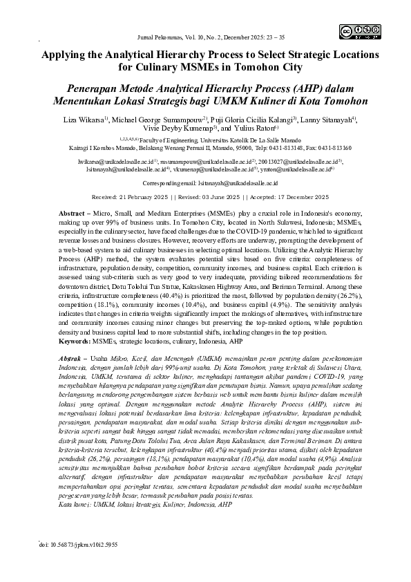 (PDF) Applying the Analytical Hierarchy Process to Select Strategic ...