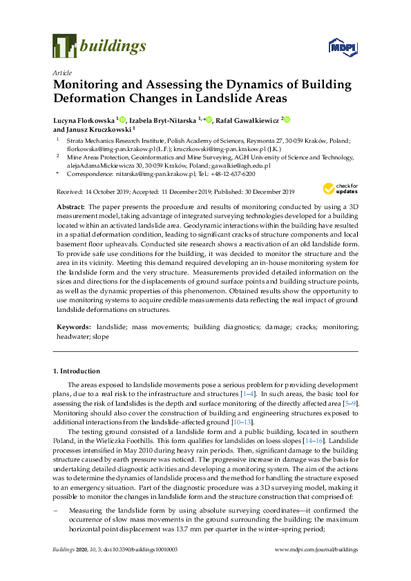 (PDF) Monitoring and Assessing the Dynamics of Building Deformation ...