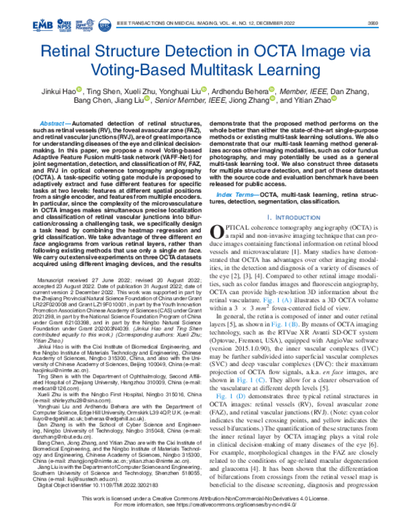 (PDF) Retinal Structure Detection in OCTA Image via Voting-Based ...