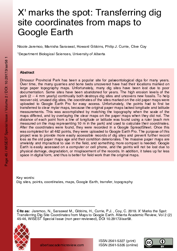 (PDF) X' Marks the Spot: Transferring Dig Site Coordinates from Maps to ...