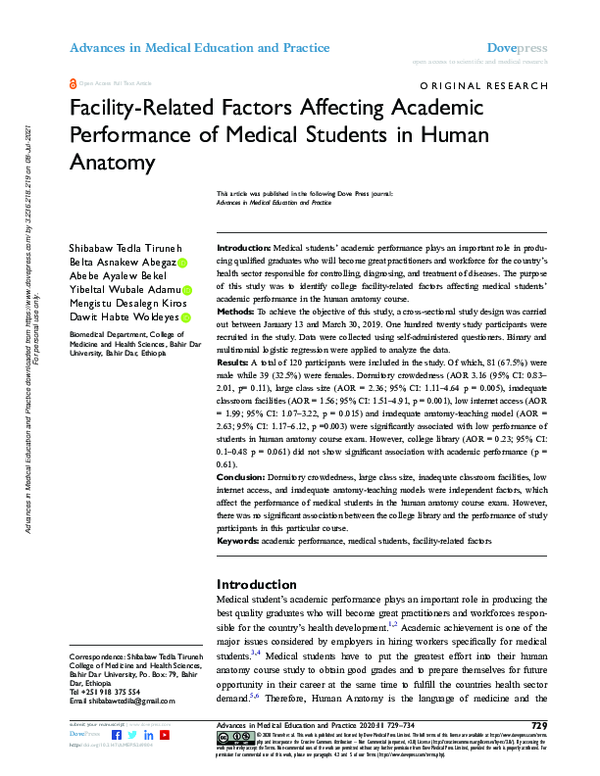 (PDF) Facility-Related Factors Affecting Academic Performance of ...
