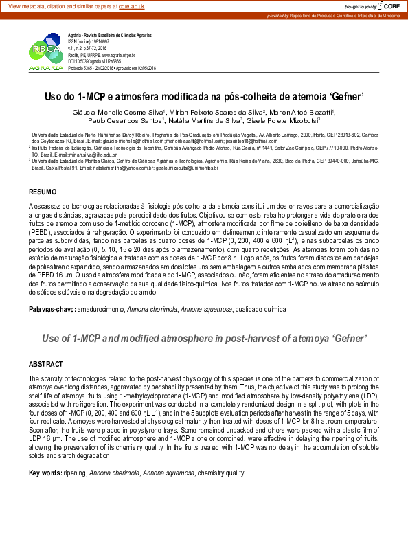 (PDF) Uso do 1-MCP e atmosfera modificada na pós-colheita de atemoia ...