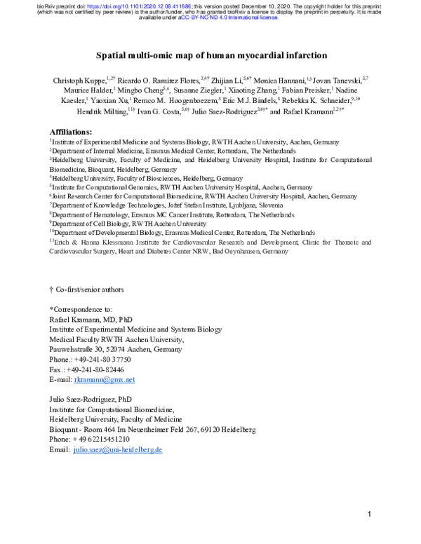 (PDF) Spatial multi-omic map of human myocardial infarction