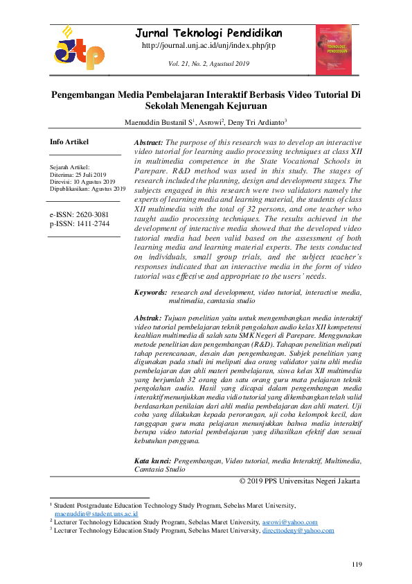 (PDF) Pengembangan Media Pembelajaran Interaktif Berbasis Video ...