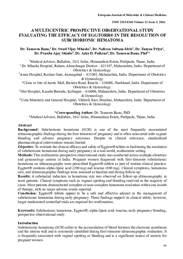 (PDF) A MULTICENTRIC PROSPECTIVE OBSERVATIONAL STUDY EVALUATING THE ...