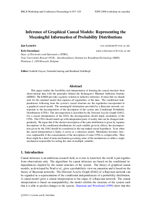 (PDF) Inference of Graphical Causal Models: Representing the Meaningful ...