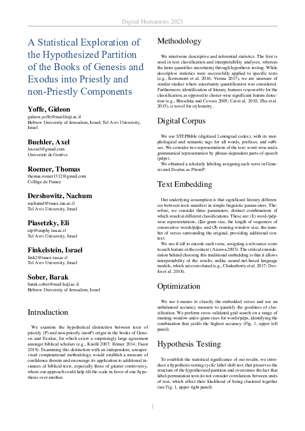 (PDF) A Statistical Exploration of the Hypothesized Partition of the ...