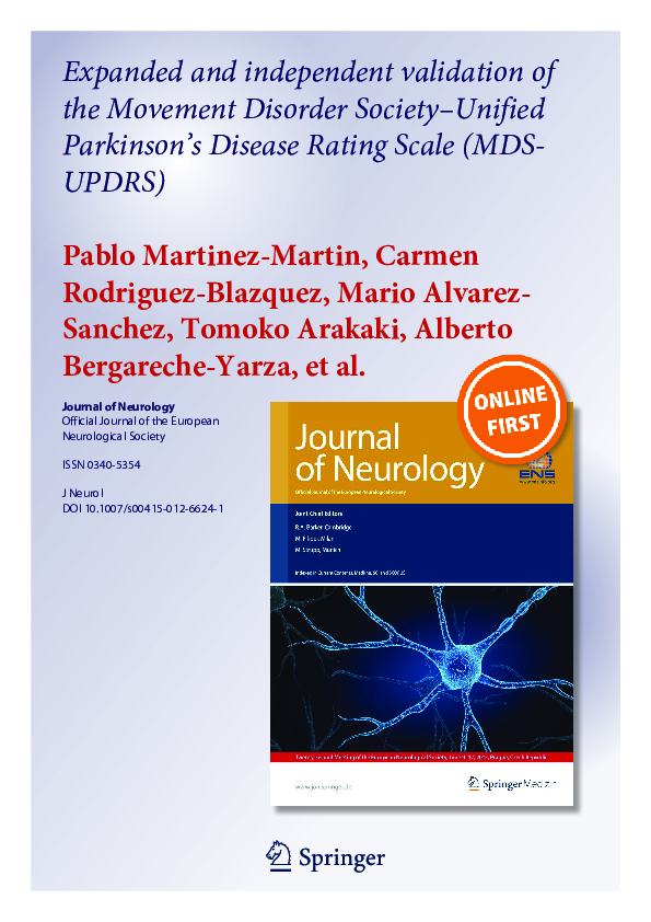 (PDF) Expanded and independent validation of the Movement Disorder ...