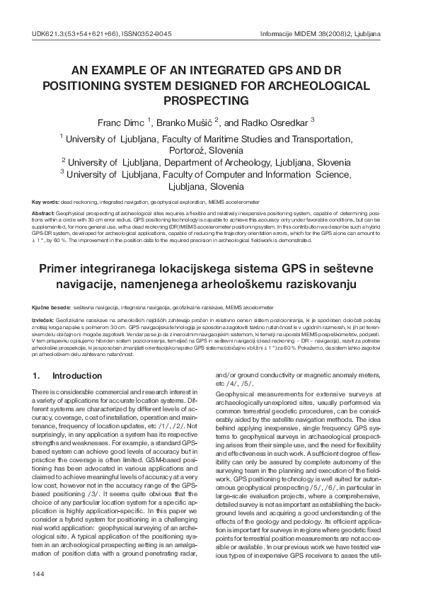 (PDF) An example of an integrated GPS and DR positioning system ...