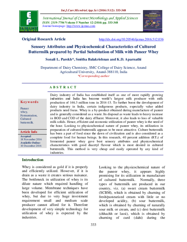 (PDF) Sensory Attributes and Physicochemical Characteristics of ...