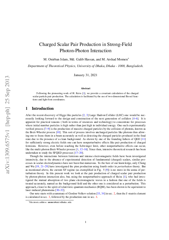 (PDF) Charged Scalar Pair Production in Strong-Field Photon-Photon ...